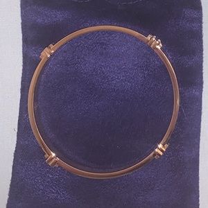 One (1) Tory Burch Bangle Bracelet with Double "T" Logo in Rose Gold - NWOT